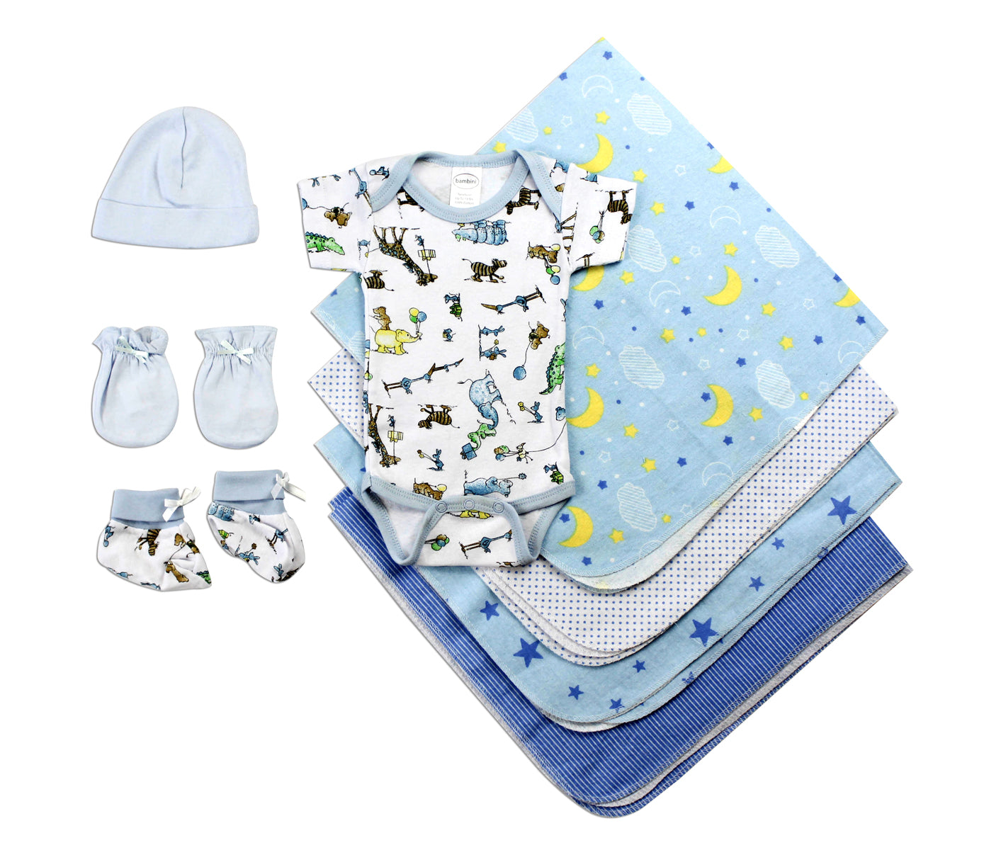 Newborn Baby Boys 8 Pc Layette Baby Shower Gift