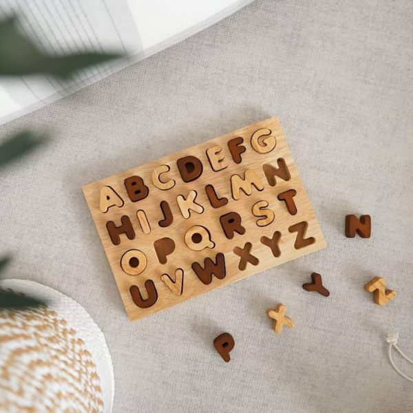 QToys Australia Natural capital letter puzzle