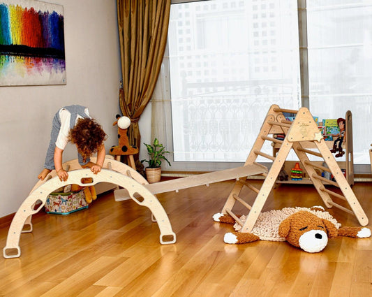 3 Pieces Montessori Climbing Set - Climbing Triangle and Climbing