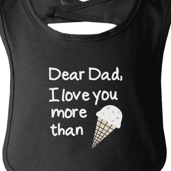 Dear Dad Ice-cream Cute Black Baby