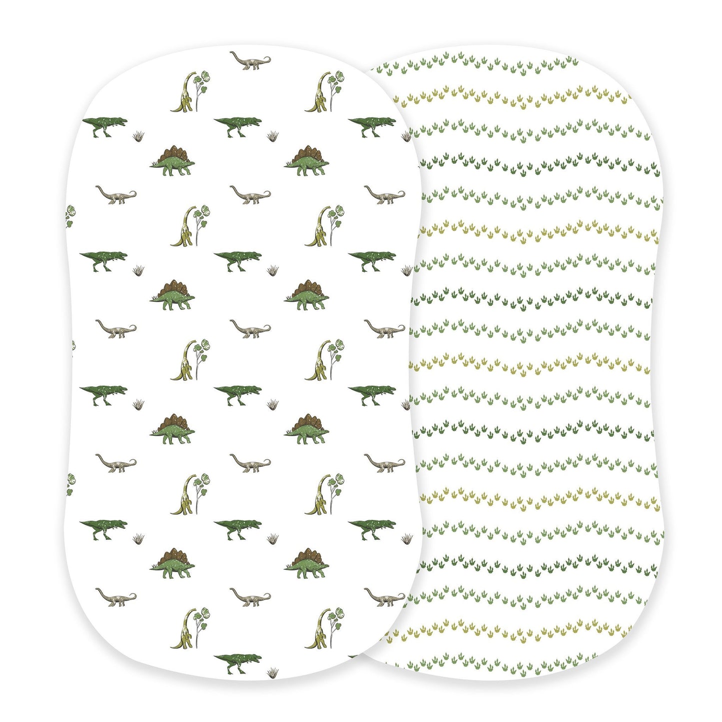 Dino Days and Dino Feet Cotton Changing Pad Cover/Bassinet Sheets